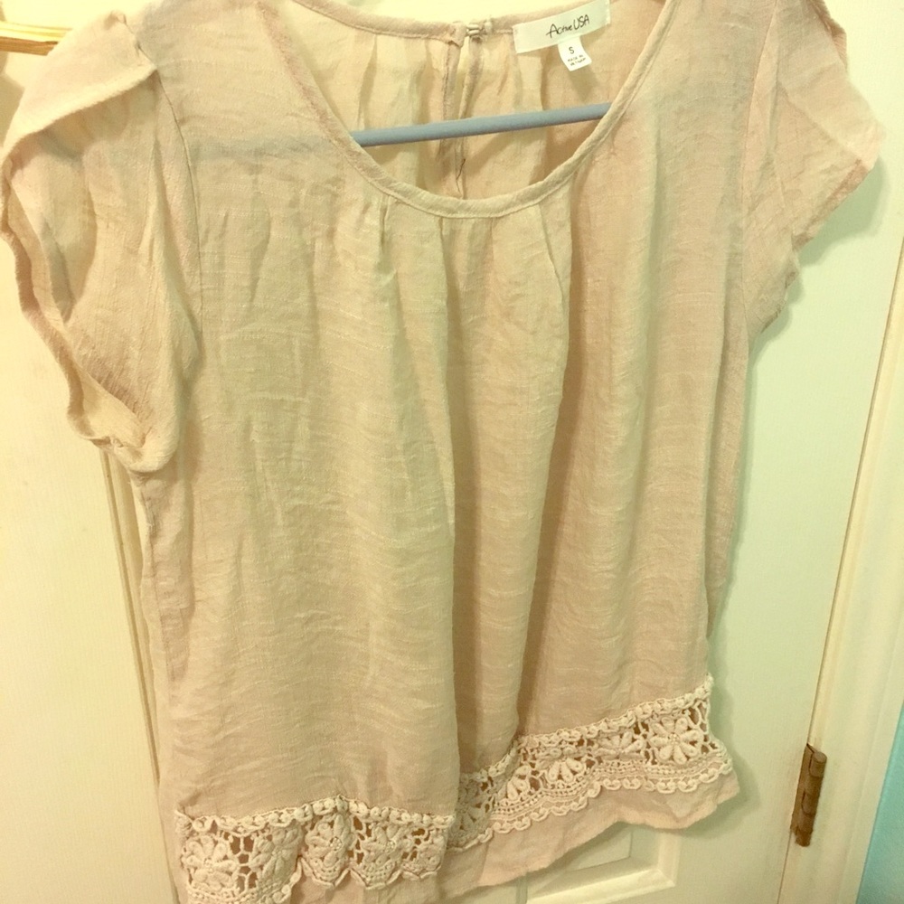 tan blouse